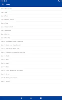 Laws of Rugby android App screenshot 0