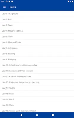 Laws of Rugby android App screenshot 8